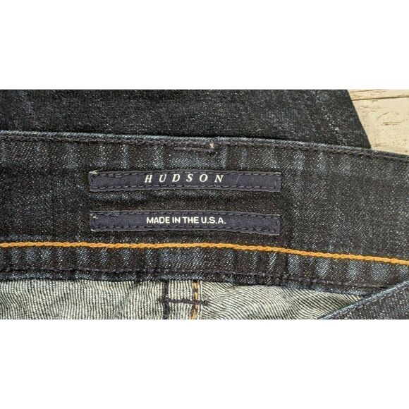 Hudson Womens Size 25 Blue Regular Fit Back Flap Pockets Bootcut Denim Jeans - Picture 7 of 11